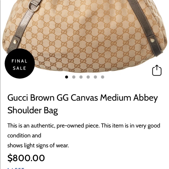 Gucci brown GG canvas medium Abbey shoulder bag - Picture 5 of 9